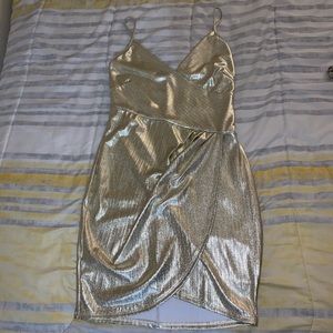 Gold FashionNova Dress